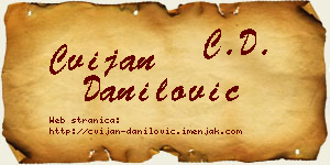 Cvijan Danilović vizit kartica